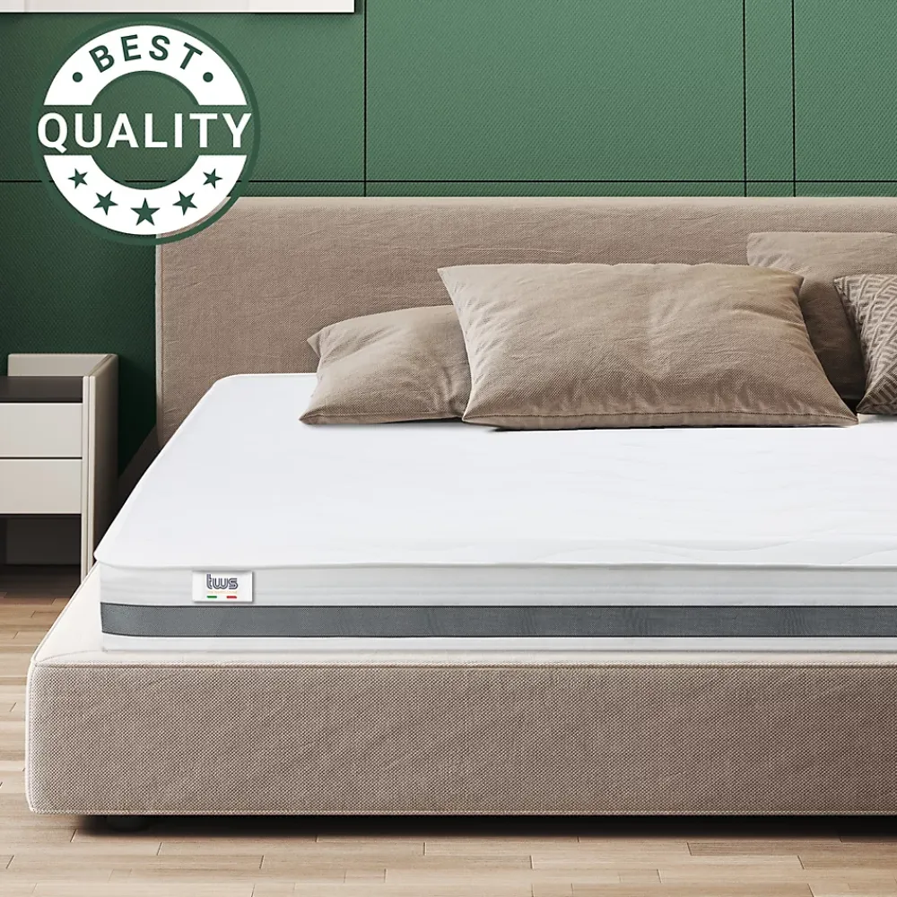 The White Stone Matelas 145x195 cm en Mousse Antibactérien* Matelas