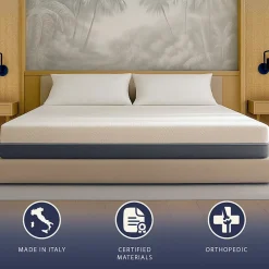 The White Stone Matelas 140x190 Memory Foam et Mousse Haut 22 cm* Matelas