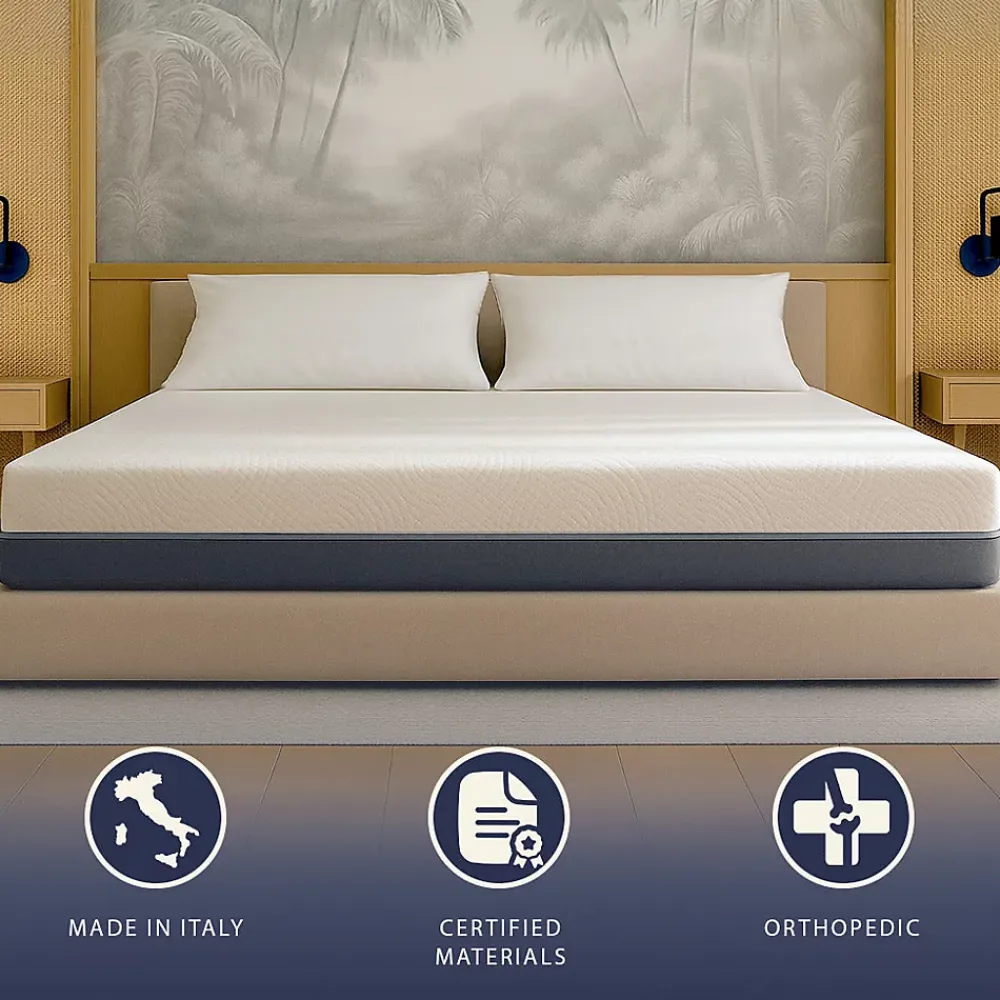The White Stone Matelas 140x190 Memory Foam et Mousse Haut 22 cm* Matelas