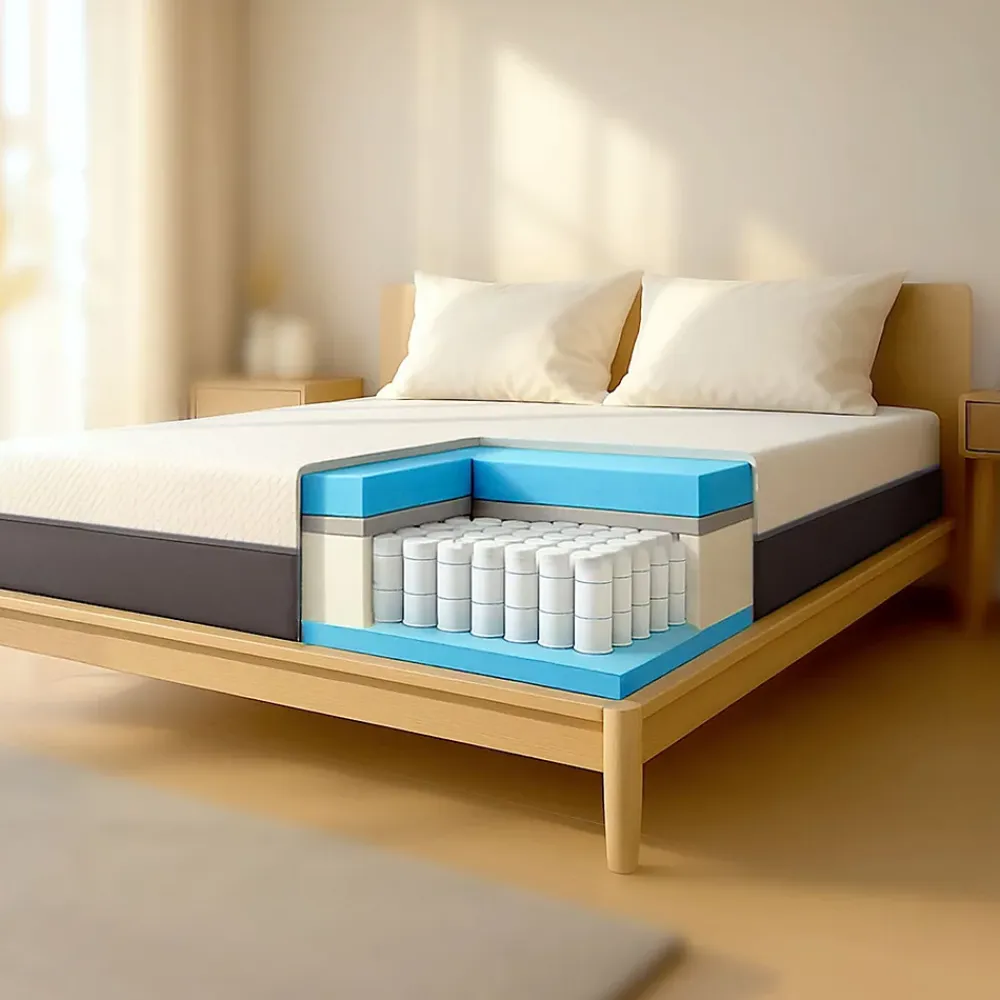 The White Stone Matelas 140x190 Memory Foam et Mousse Haut 22 cm* Matelas