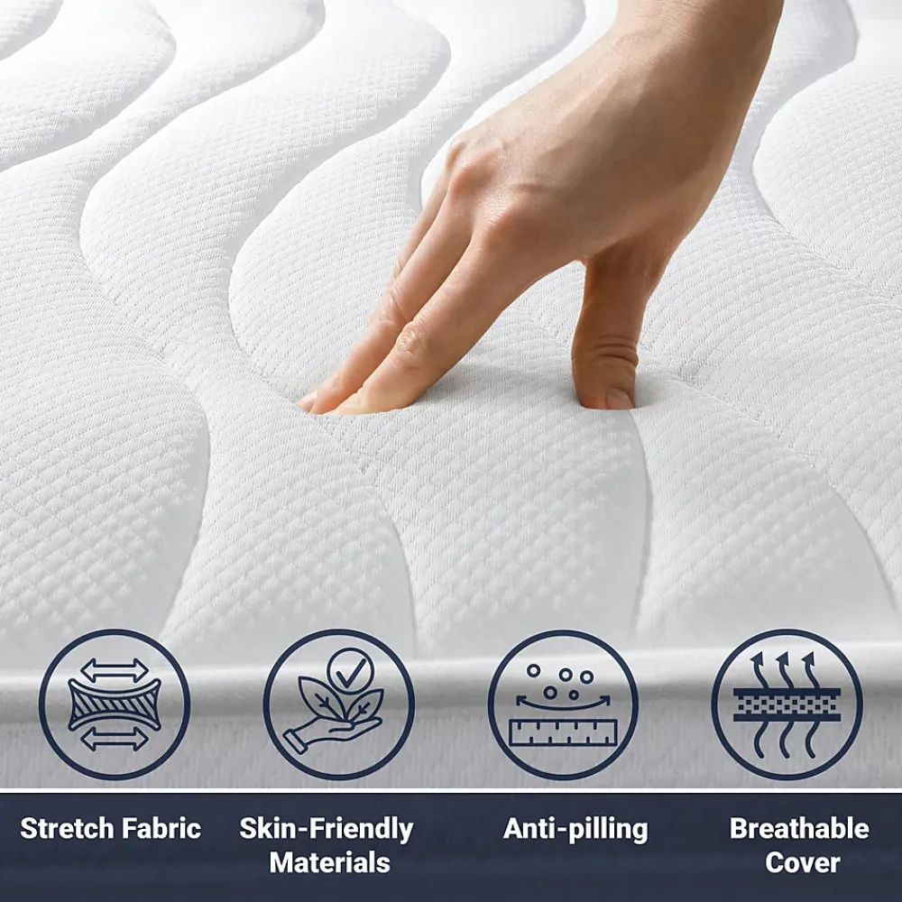 The White Stone Matelas 90x220 cm en Mousse Antibactérien* Matelas