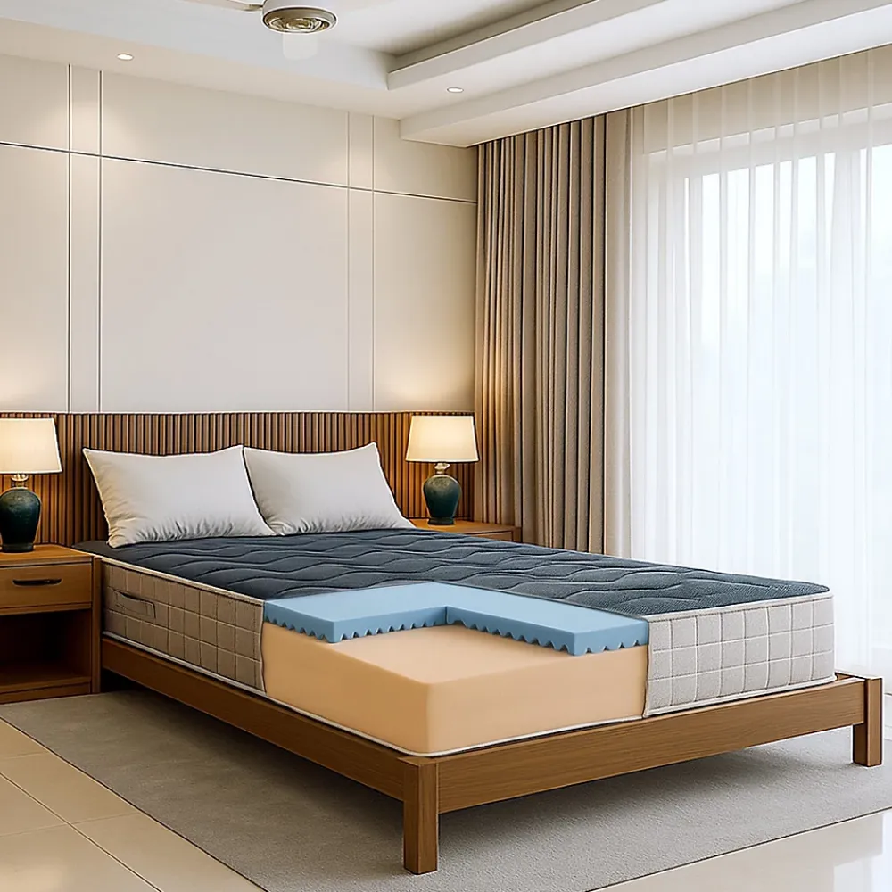 The White Stone Matelas 90x200 cm en Mousse à Mémoire, Hauteur 20 cm* Matelas