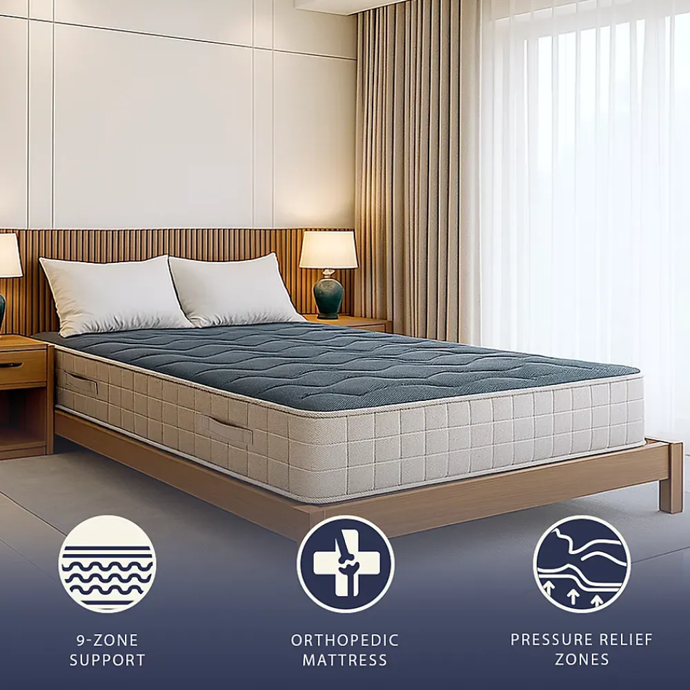 The White Stone Matelas 90x200 cm en Mousse à Mémoire, Hauteur 20 cm* Matelas
