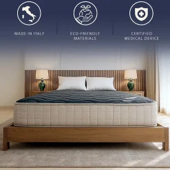 The White Stone Matelas 90x200 cm en Mousse à Mémoire, Hauteur 20 cm* Matelas