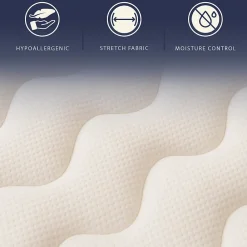 The White Stone Matelas 140x190 cm en Mousse Hypoallergénique et Memory Foam, Hauteur 22 cm* Matelas