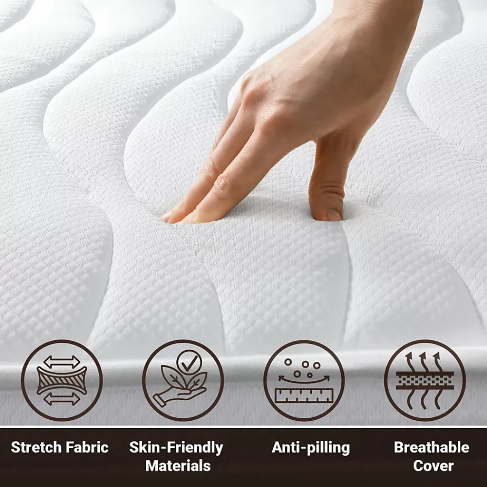 The White Stone Matelas 150x195 cm en Mousse Antibactérien* Matelas
