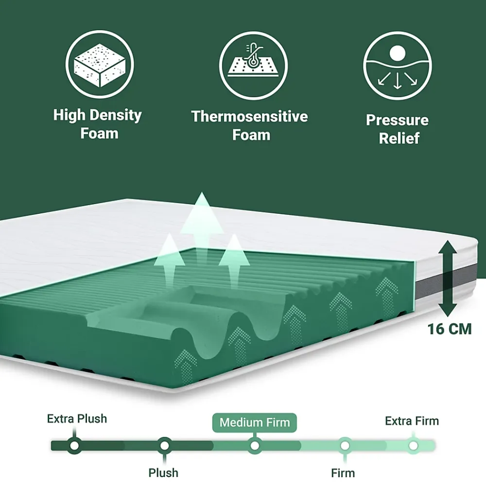 The White Stone Matelas 90x175 cm en Mousse Antibactérien* Matelas
