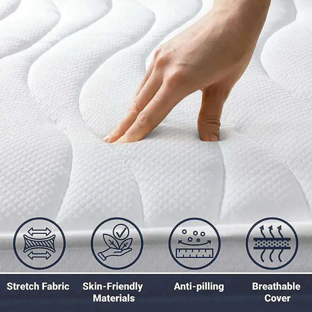 The White Stone Matelas 90x180 cm en Mousse Antibactérien* Matelas