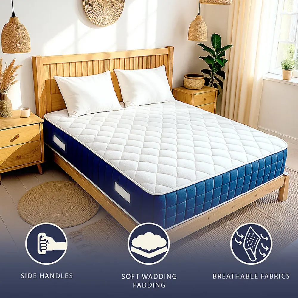 The White Stone Matelas 180x200cm, Hauteur 30 cm, avec Ressorts Ensachés et Memory Foam* Matelas