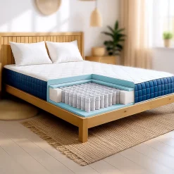 The White Stone Matelas 180x200cm, Hauteur 30 cm, avec Ressorts Ensachés et Memory Foam* Matelas