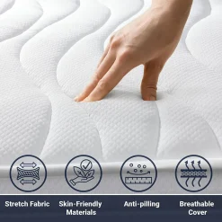Matelas 120x190 cm en Mousse Antibactérien><noscript><img width=