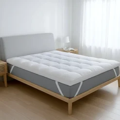 Surmatelas 120x200 cm avec rembourrage en ouate de 1000 g/m²>The White Stone Hot