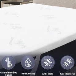 The White Stone Surmatelas 160x190 cm en Latex Naturel, Déhoussable 5 cm* Surmatelas