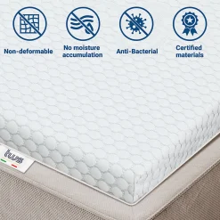 Surmatelas en mousse à mémoire de forme 130 x 190 cm><noscript><img width=