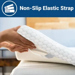 Surmatelas en mousse à mémoire de forme 130 x 190 cm><noscript><img width=