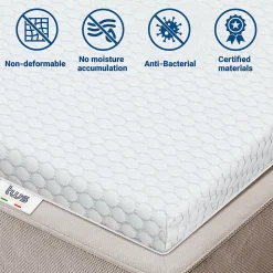 The White Stone Surmatelas en mousse à mémoire de forme 90 x 200 cm* Surmatelas