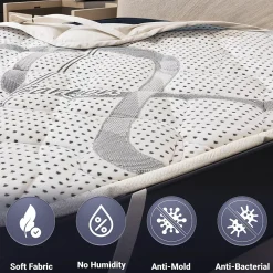 The White Stone Surmatelas 90x190 respirant hauteur 5 cm* Surmatelas