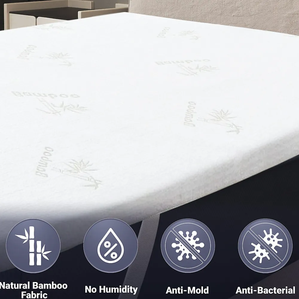 The White Stone Surmatelas 120x190 cm en Latex Naturel, Déhoussable 5 cm* Surmatelas