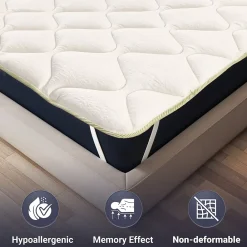 The White Stone Surmatelas Rafraîchissant avec Élastiques 80x195* Surmatelas
