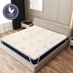 The White Stone Surmatelas 160x195 cm en Latex Naturel, Déhoussable 5 cm* Surmatelas