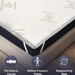 The White Stone Surmatelas 80x190 cm en Latex Naturel, Déhoussable 5 cm* Surmatelas