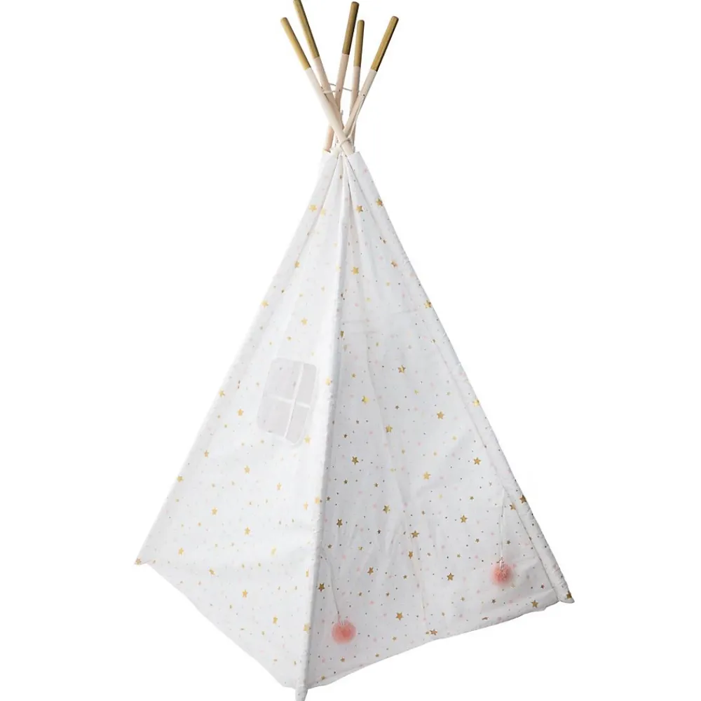 Atmosphera Créateur D'Intérieur Tipi enfant blanc & doré - Atmosphera*Enfant Lit Enfant