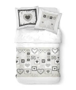 Todays Tools TODAY Parure de lit Coton 2 personnes - 240x260 cm - Imprimé Blanc Eden* Parure De Lit