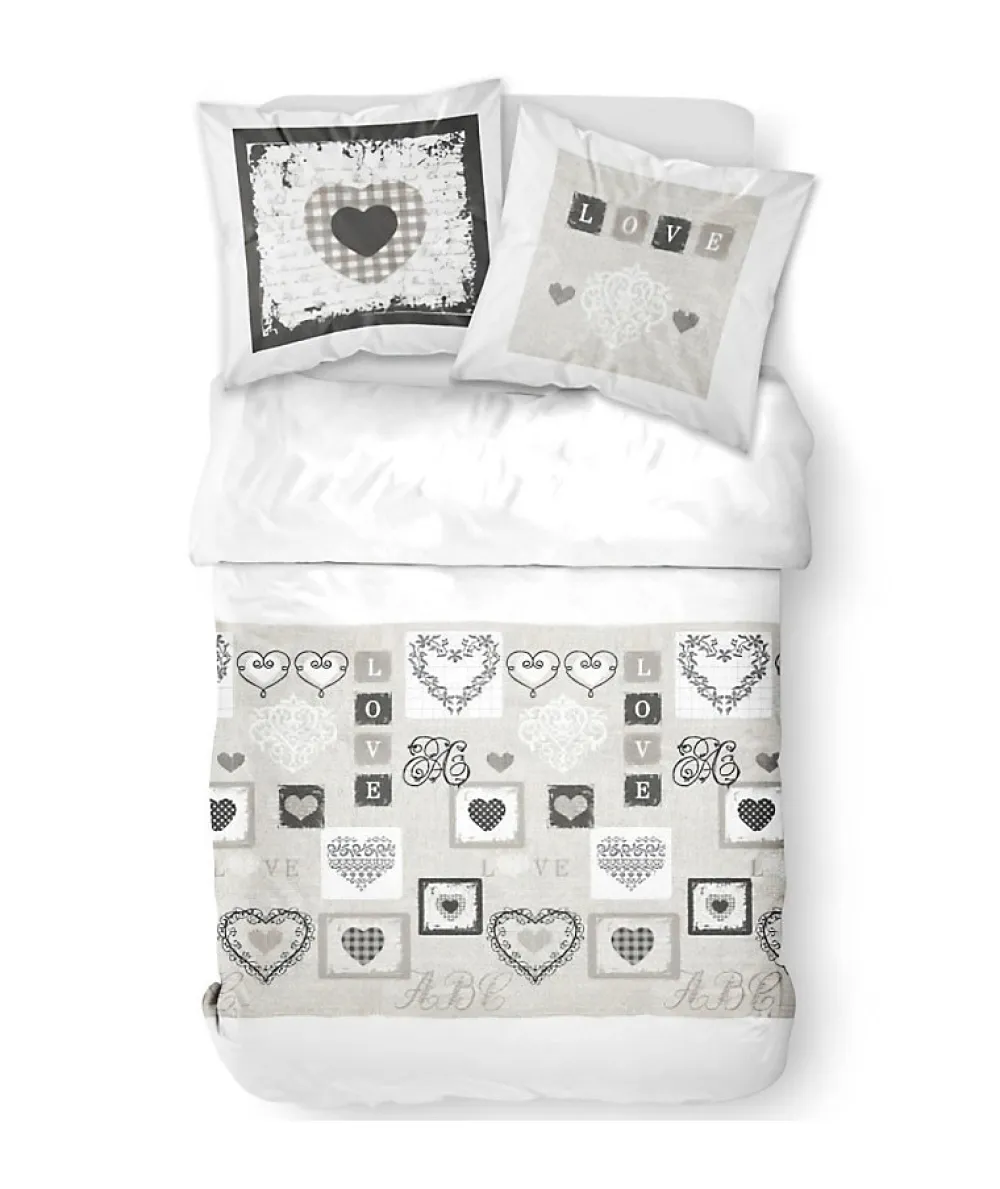 Todays Tools TODAY Parure de lit Coton 2 personnes - 240x260 cm - Imprimé Blanc Eden* Parure De Lit