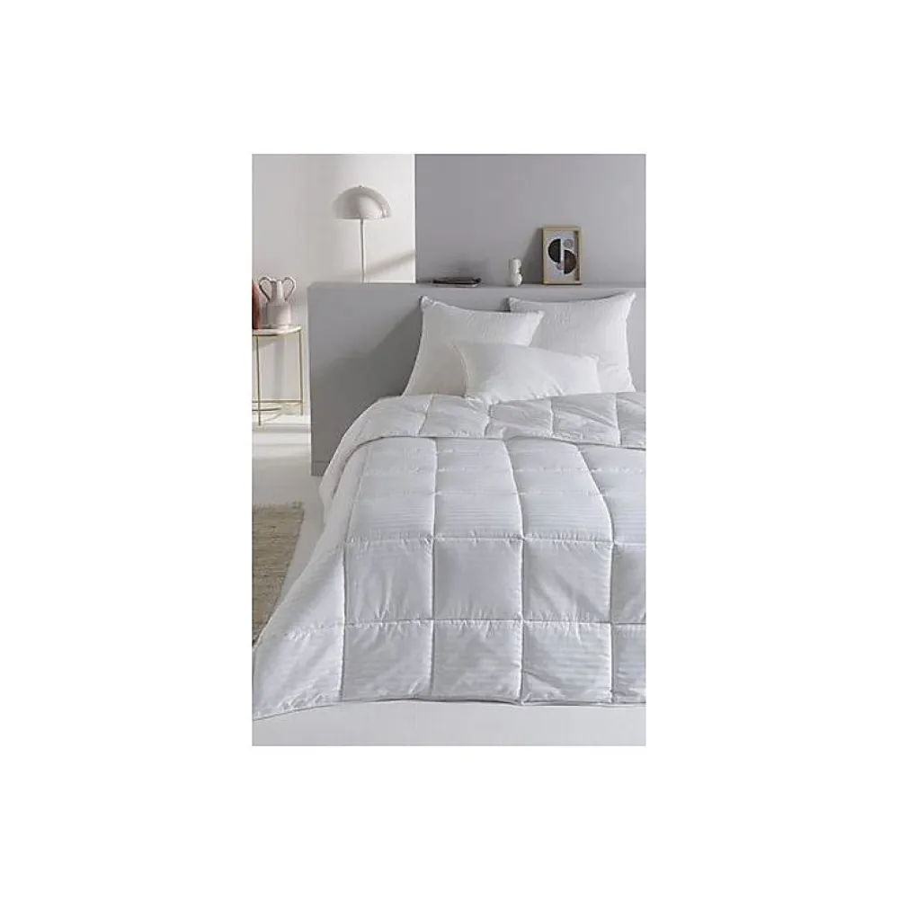 - Oreiller - Epure - Confort médium - 65x65 cm - Blanc>Toison d'Or