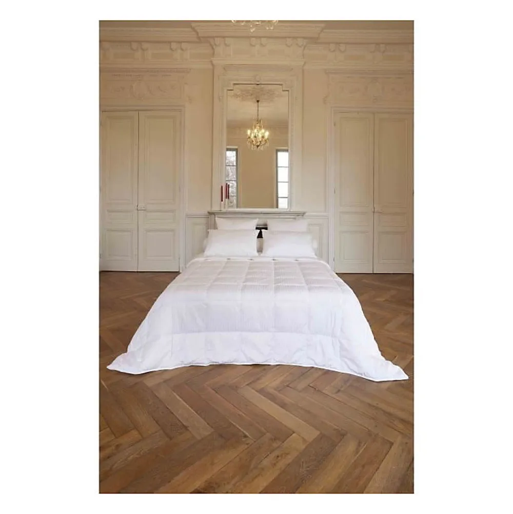 - Oreiller - Epure - Confort médium - 65x65 cm - Blanc>Toison d'Or