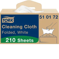 Chiffon de Nettoyage Multi-usages blanc W7, Distribution feuille à feuille, 1 x 210 chiffons, 510172>Tork Outlet