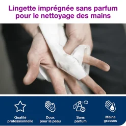 Tork Lingettes humides pour Nettoyage des mains blanc W14, 4 x 58 lingettes, 190692* Produit Multi-Usages|Lingette