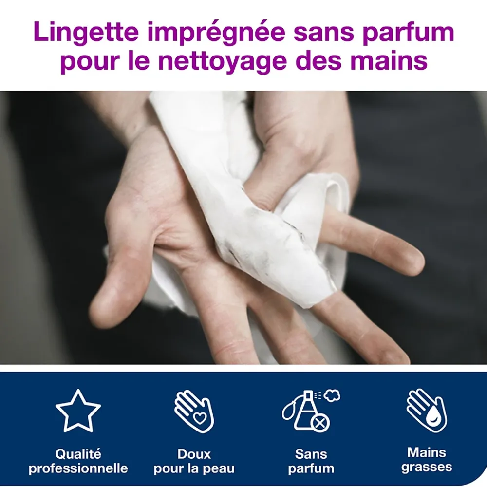 Tork Lingettes humides pour Nettoyage des mains blanc W14, 4 x 58 lingettes, 190692* Produit Multi-Usages|Lingette