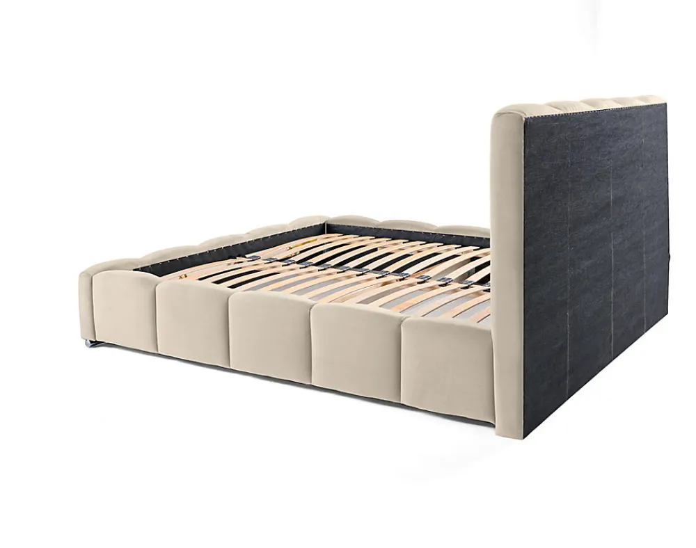 Torreon - lit coffre - 180x200 - sommier inclus - en velours ->Best Mobilier Hot
