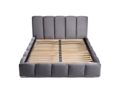 Best Mobilier Torreon - lit coffre - 140x200 - sommier inclus - en velours -* Lit Coffre