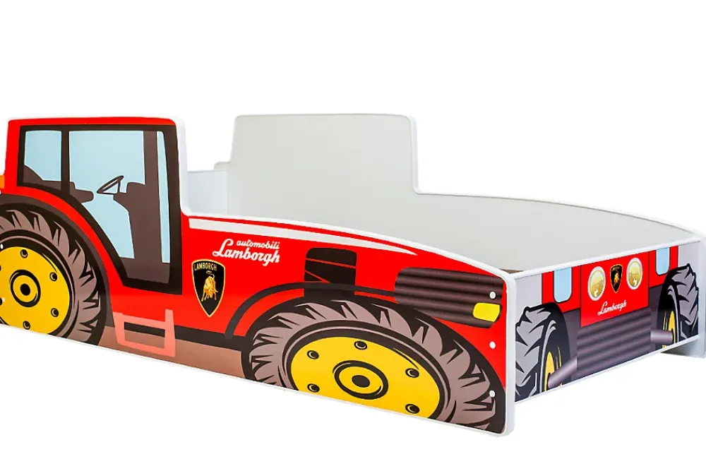 Kobi Tracteur lit simple rouge 160x80 avec matelas*Enfant Lit Enfant
