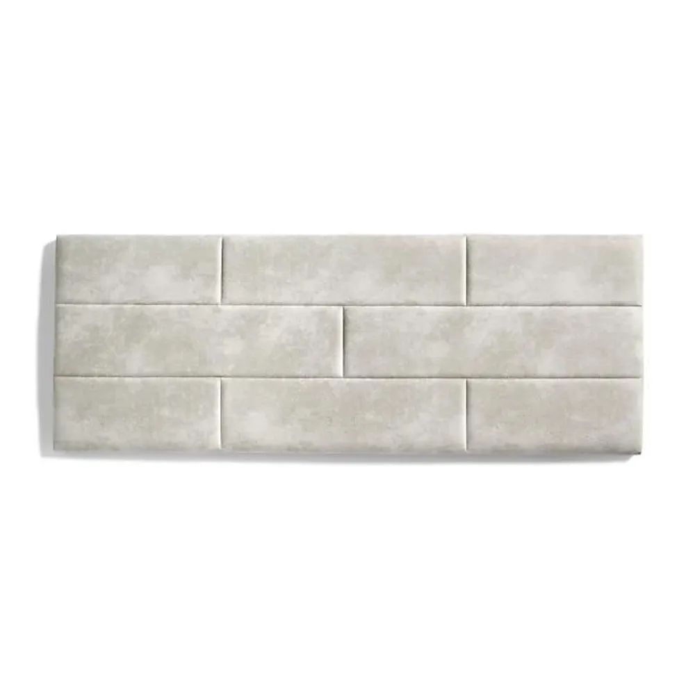 Eccox Tête de lit 120 Bricks Tissu Anti-Tache 152x57x5 Effet Granit Blanc Cassé.* Tête De Lit