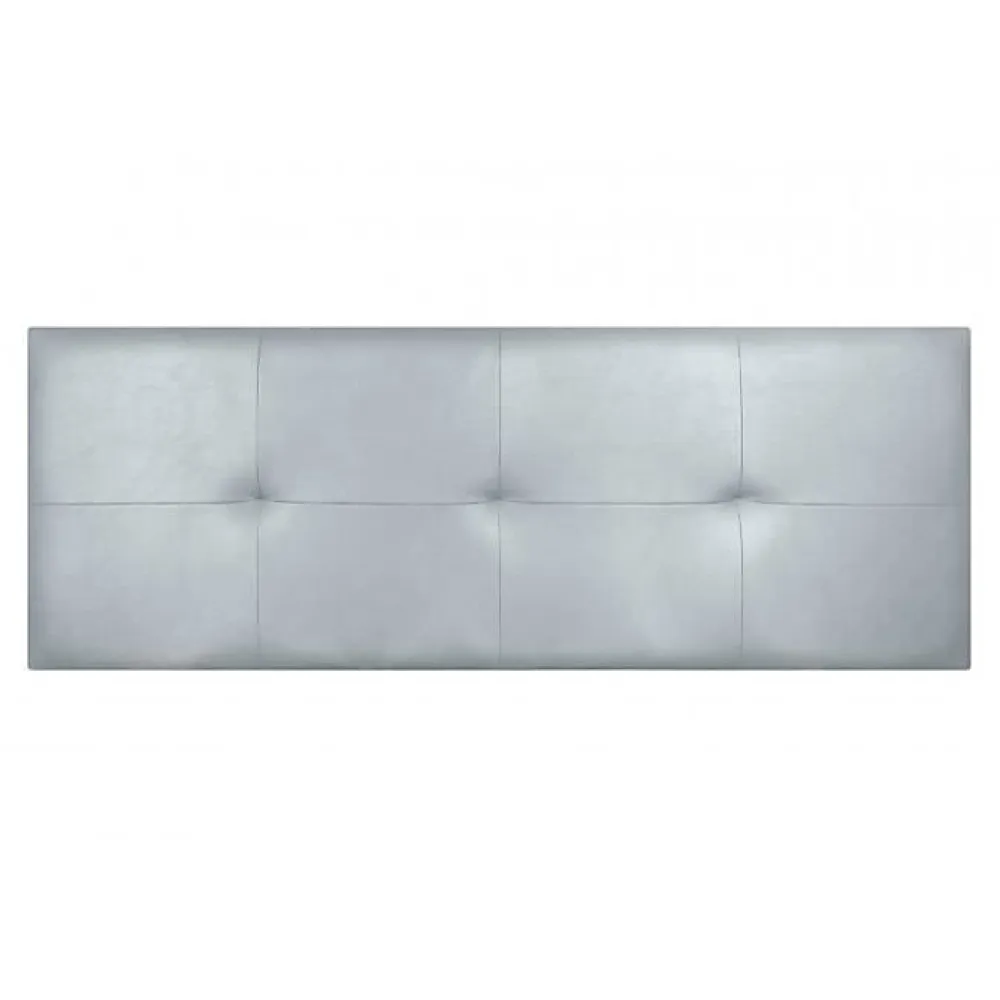 Eccox Tête de lit - Cala - Similicuir argenté - 145 cm - Rembourrage en mousse HR - Fabriqué en Espagne* Tête De Lit