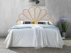 Vente-unique Tête de lit 140 cm - Rotin - Naturel - FLOSIA* Tête De Lit