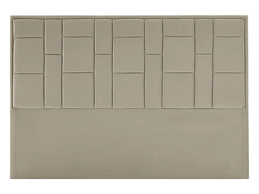 Tête de lit 140 cm - Velours - Taupe - HERMINE>Vente-unique Sale