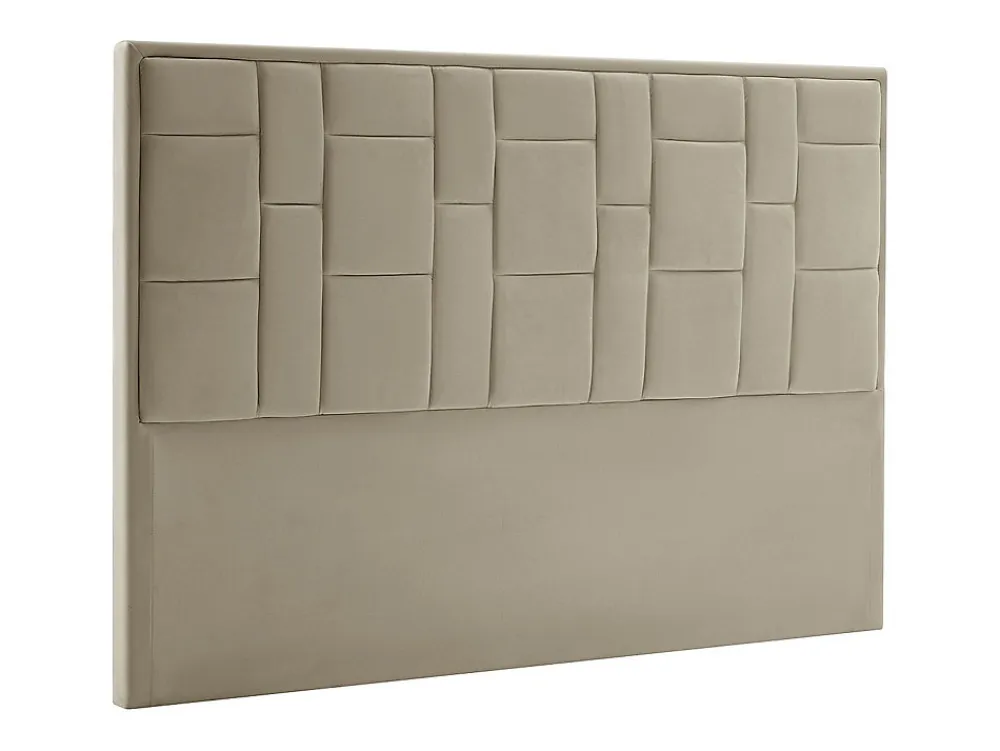 Tête de lit 140 cm - Velours - Taupe - HERMINE>Vente-unique Sale