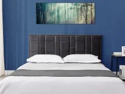 Tête de lit 140 cm - Velours - Gris foncé - HERMINE><noscript><img width=