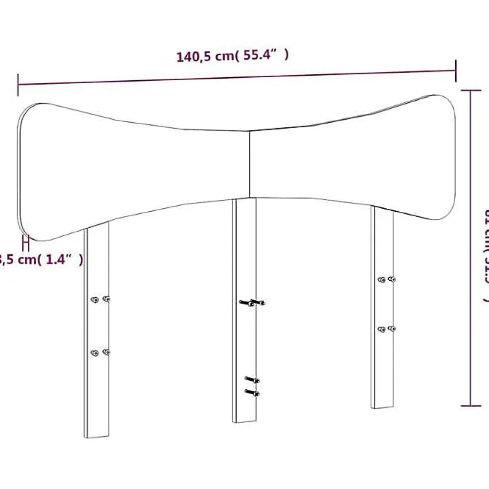 Vidaxl Tête de lit 135 cm bois massif de pin* Tête De Lit