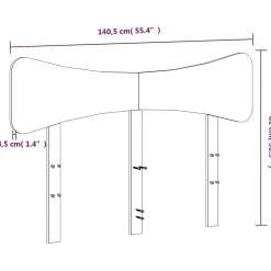 Vidaxl Tête de lit 135 cm bois massif de pin* Tête De Lit