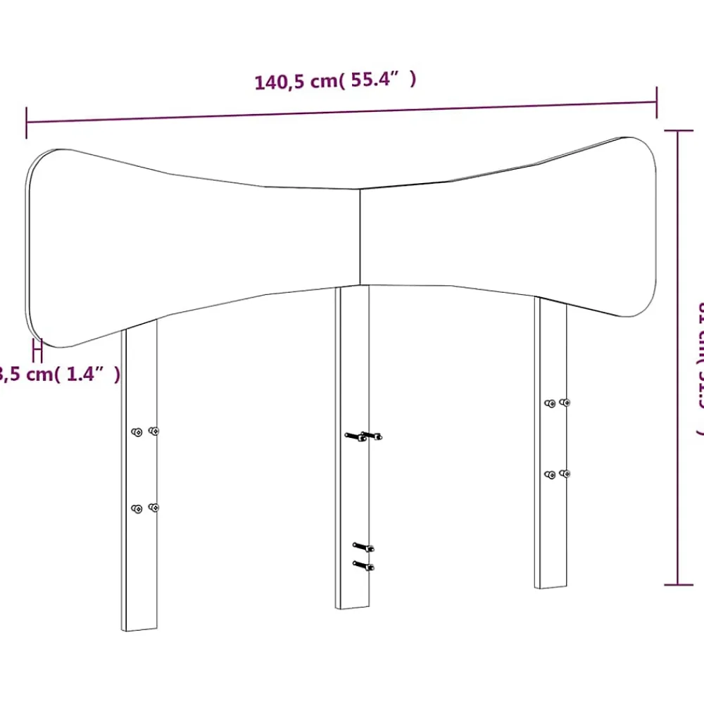 Vidaxl Tête de lit 135 cm bois massif de pin* Tête De Lit