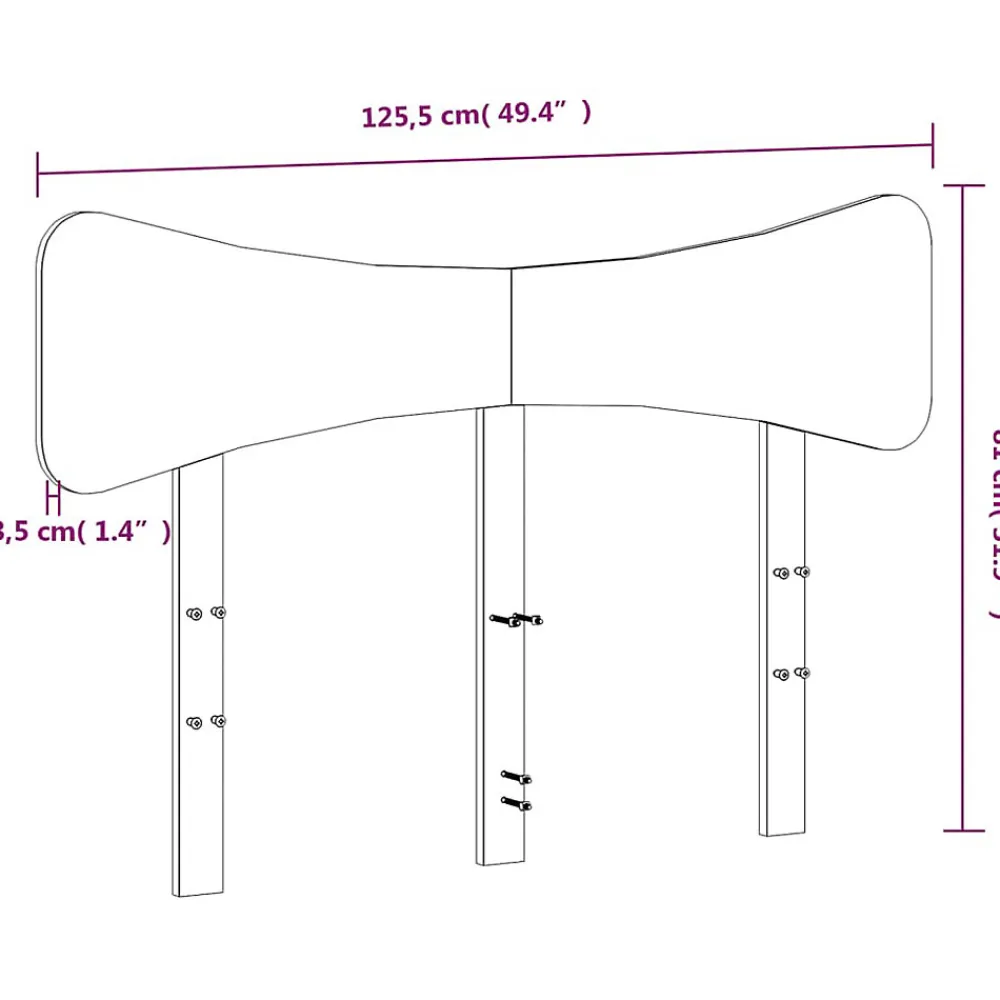 Tête de lit 120 cm bois massif de pin>Vidaxl Sale