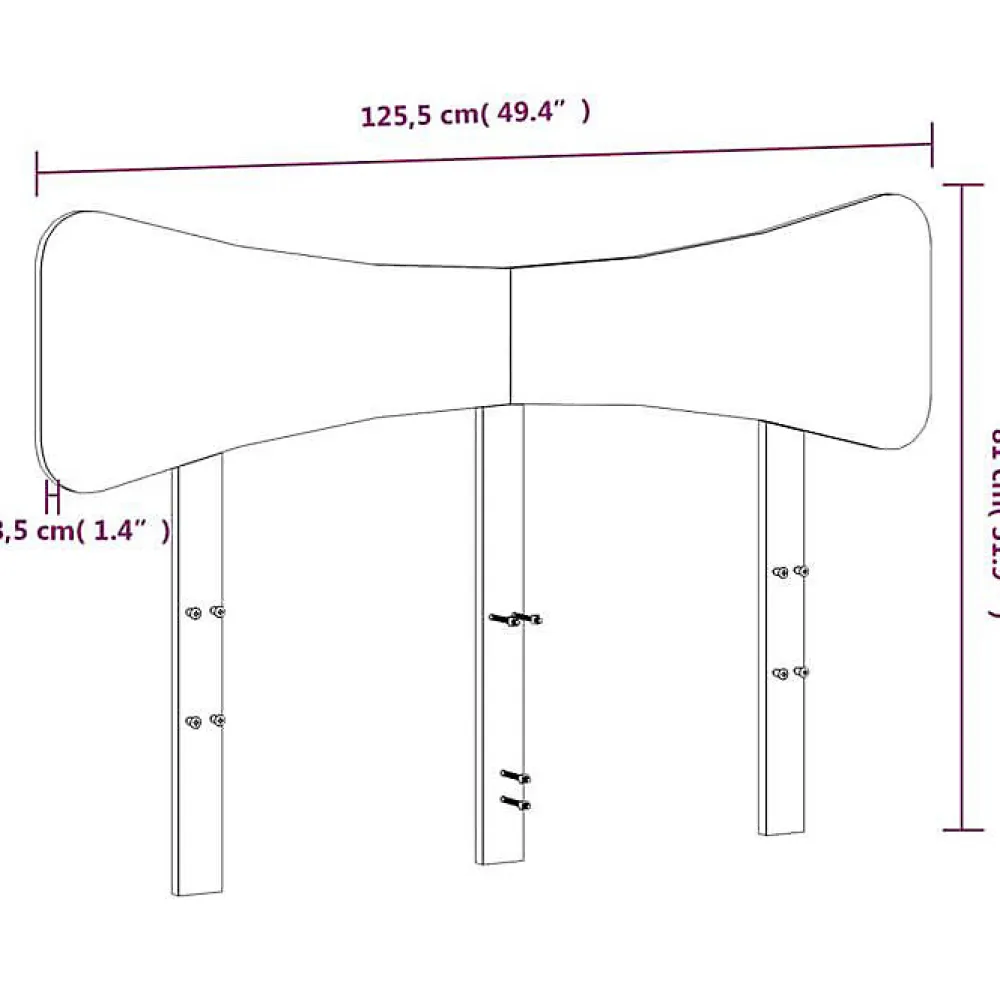 Tête de lit 120 cm bois massif de pin>Vidaxl Sale