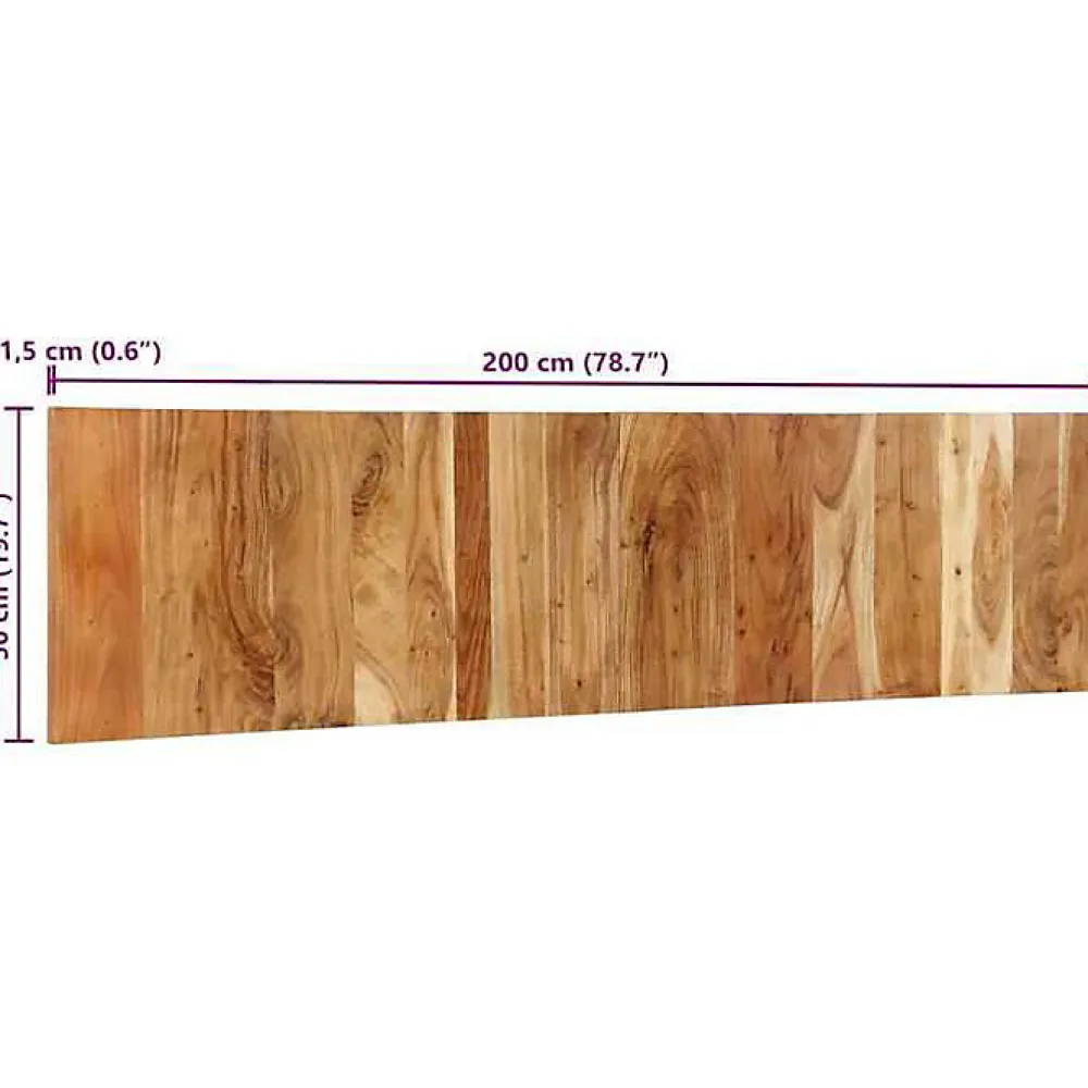 Tête de lit 200 cm bois massif d'acacia>Vidaxl Discount