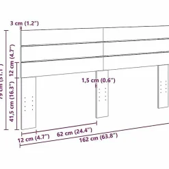 Vidaxl Tête de lit 160 cm en bois massif de chêne* Tête De Lit