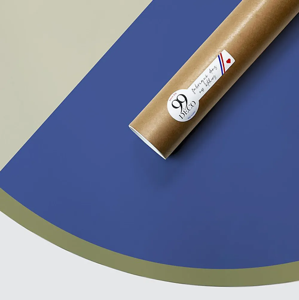 99Deco Tête de lit - Duo - intissé 225g/m² - pré-encollé - Bleu - 110x180cm* Tête De Lit